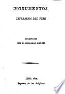 Monumentos literarios del Peru