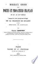 Morceaux choisis des poètes et prosateurs français du ixe au xvie siècle