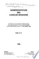 Morphosyntaxe des langues romanes
