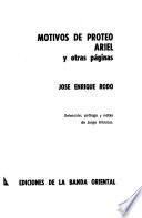 Motivos de Proteo, Ariel y otras páginas