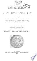 Municipal Reports for the Fiscal Year ....