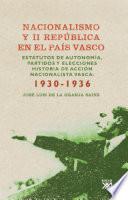 Nacionalismo y II República en el País Vasco