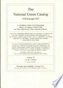 National Union Catalog