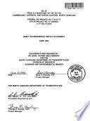 NC-24 Transportation Improvements Project, from 2.8 Miles East of I-25 to I-40, Cumberland County, Sampson County, and Dublin County