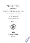 Négociations diplomatiques de la France avec la Toscane
