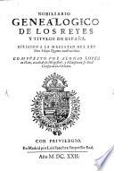 Nobiliario Genealogico De Los Reyes Y Titulos De España