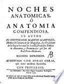 Noches anatomicas, ò Anatomia compendiosa, su autor el doctor don Martin_Martinez, ..