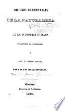 Nociones elementales de la naturaleza y de la industria humana