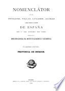 Nomenclátor de las ciudades, villas, lugares, aldeas y demás entidades de población de España en 1. de enero de 1888