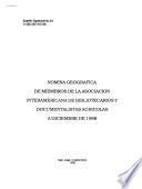 Nómina geográfica de miembros de la Asociación Interamericana de Bibliotecarios y Documentalistas Agrícolas a diciembre de 1988