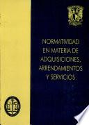 Normatividad en Materia de Adquisiciones, Arrendamientosy Servicios
