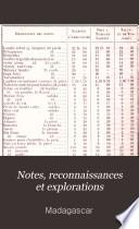 Notes, reconnaissances et explorations