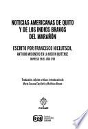 Noticias americanas de Quito y de los indios bravos del Marañón
