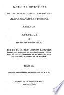 Noticias historicas de las tres provincias Vascongadas