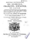 Nouveau Dictionnaire De Sobrino, François, Espagnol Et Latin