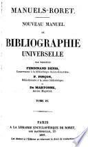 Nouveau manuel de bibliographie universelle