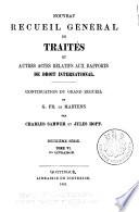 Nouveau recueil général de traités et autres actes relatifs aux rapports de droit international