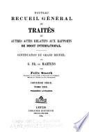 Nouveau recueil général de traités et autres actes relatifs aux rapports de droit international