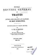 Nouveau recueil général de traités et autres actes relatifs aux rapports de droit international