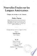 Nouvelles études sur les langues américaines