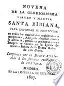 Novena de la gloriosisima virgen y martir Santa Bibiana