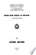 Noveno censo general de población: Estado Bolívar