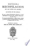 Novísima recopilación de las leyes en España