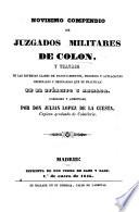 Novisimo compendio de juzgados militares de Colón...