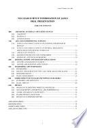 Nuclear Science Information of Japan. Oral Presentation