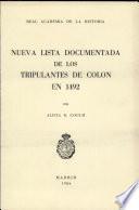 Nueva lista documentada de los tripulantes de Colón en 1492