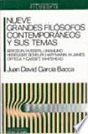 Nueve grandes filósofos contemporáneos y sus temas