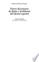 Nuevo diccionario de dudas y problemas del idioma español