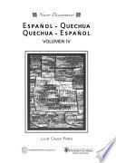 Nuevo diccionario, español-quechua--quechua-español: Quechua-español, A-N
