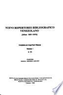 Nuevo repertorio bibliográfico venezolano
