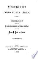 Núñez de Arce como poeta lírico