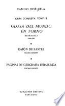 Obra completa: Glosa del mundo en torno, Artículos, 1-2, 1940-1959