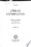 Obras completas [de] Azorín [pseud.]