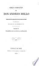 Obras completas de don Andrés Bello