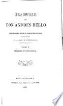 Obras completas de don Andrés Bello