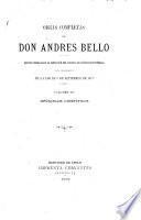 Obras completas de don Andrés Bello