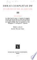 Obras completas de Juan Ruiz de Alarcón: Obra no dramática en verso