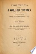 Obras completas del doctor D. Manuel Milá y Fontanals,...
