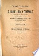 Obras completas del doctor D. Manuel Milá y Fontanals: Romancerillo catalán. 2 ed. 1896