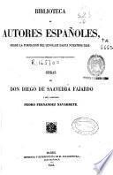 Obras de don Diego de Saavedra Fajardo y del licenciado Pedro Fernandez Navarrete