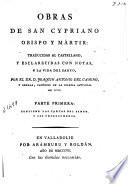 Obras de San Cypriano obispo y mártir, 1