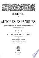 Obras del P. Bernabé Cobo de la Compañía de Jesús