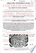 Obras del venerable P.M. Fray Luis de Granada del Orden de Santo Domingo, repartidas en tres tomos ...