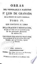 Obras del venerable P. Maestro Fr Luis de Granada ...