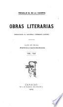 Obras literarias ...: Algo de prosa, juicios y apreciaciones