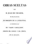 Obras sueltas de D. Jaun de Yriarte,